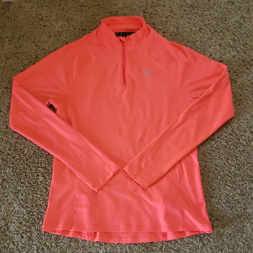 Under Armour zip Semi Fitted Heat Gear Sz Medium